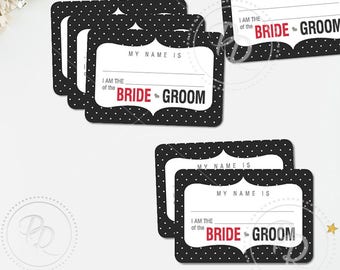 Name Tags Vintage Classic Printable Event Wedding Engagement Party Rehearsal Bridal Shower Bachelorette Guest INSTANT DOWNLOAD