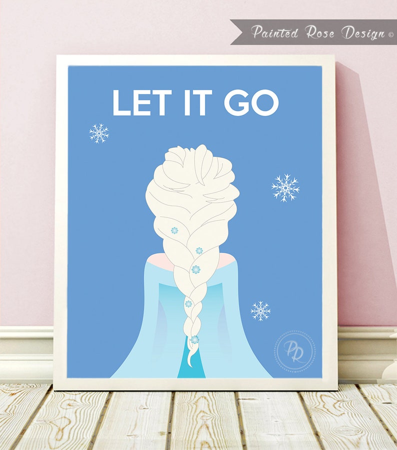 Art Print Let It Go Frozen Elsa Print Girl Child's Room Nursery Digital ...