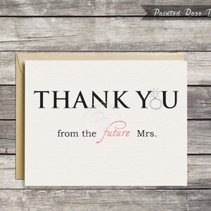 Tarjeta de agradecimiento para despedida de soltera - Future Mrs. Digital Printable