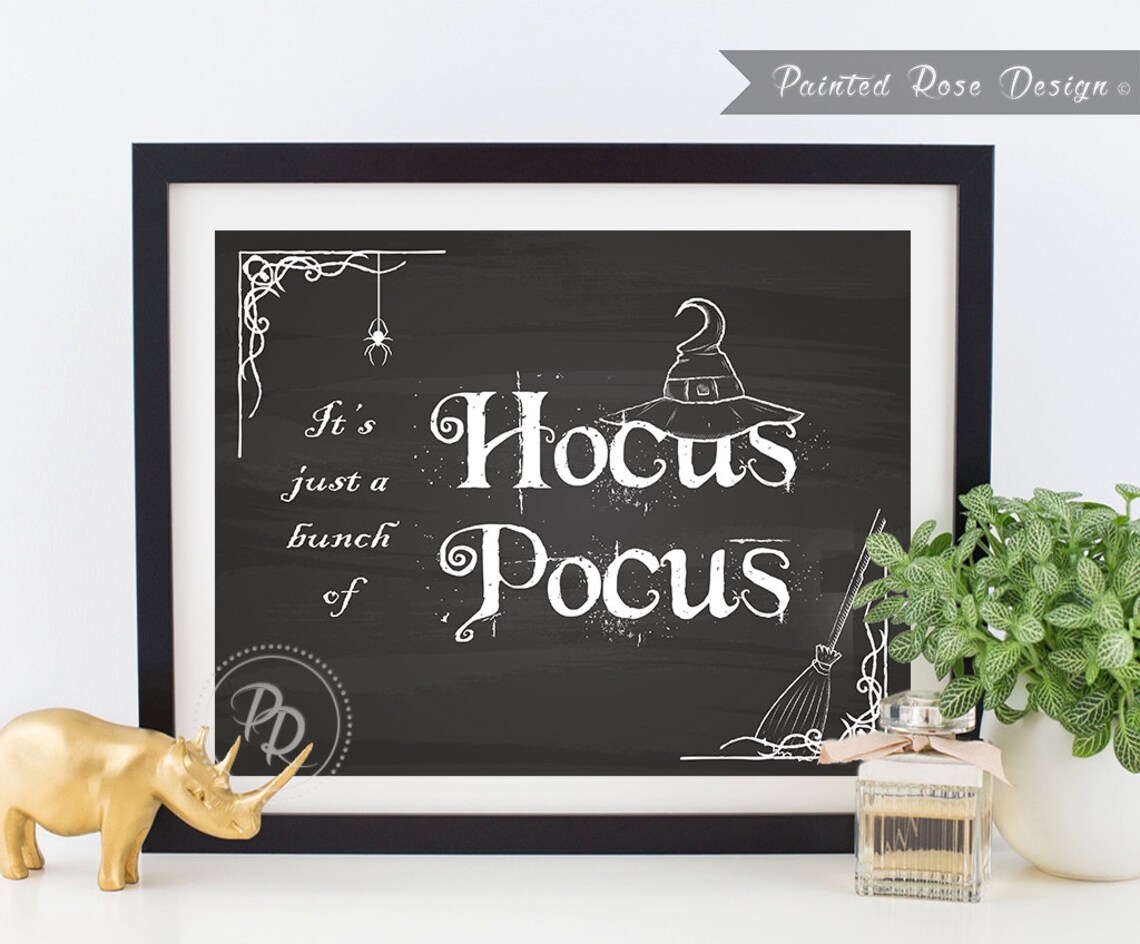 Art Print Hocus Pocus Halloween Fall Autumn Chalkboard Etsy