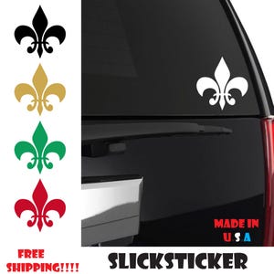 Sticker fleur de lys, fleur de lys, sticker voiture Louisiane, décalcomanies fleur de lys, décalcomanie saints, décalcomanie de la Nouvelle-Orléans