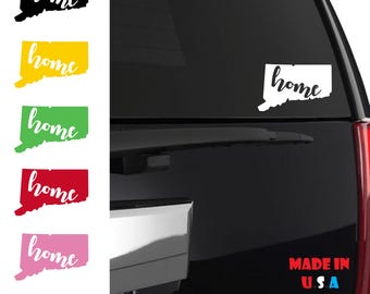 CONNECTICUT Home state Sticker Car Window Vinyl Decal state ct usa pride girls home state sticker ANY SIZE