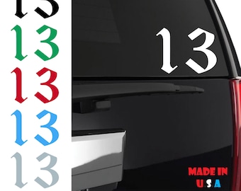 Lucky 13 Sticker | Lucky Number Sticker