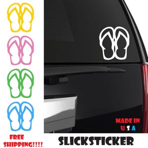 Flip Flops sticker | Sandals |  Beach | Slippers | Hawaii | Tropical | Vacation