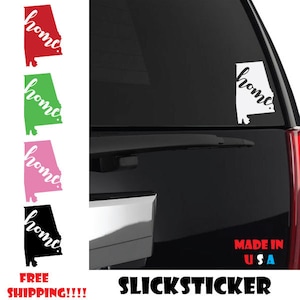 ALABAMA Home Sticker Car Window Vinyl Decal state al usa pride girls home state sticker ANY SIZE