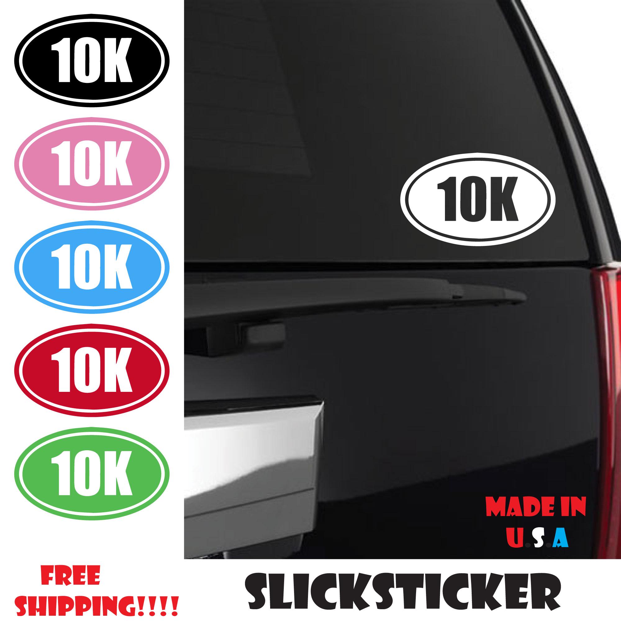 10K Sticker | Half Marathon | 26.2 | 13.1 | 5K | 10k | 15k | 25k | 50k ...