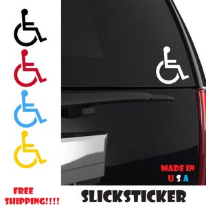 Handicap Sticker, Handicapped Symbol, Wheelchair, Disability, Accessories, Crutch, Decal, Cripple, Mobility, Electric Wheelchair, Autistic