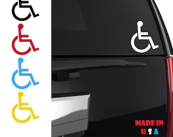 Handicapsticker, symbool gehandicapte, Rolstoel, Handicap, Accessoires, Kruk, Sticker, Verlamd, Mobiliteit, Elektrische rolstoel, Autistisch