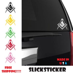 Freemason Sticker, Masonic, Masonic Decal, Masonic Sticker, Freemason Decal, Freemason Car Decal, Masonic gift