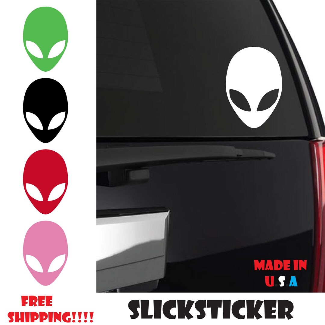 Alien Sticker |UFO | Alien Head | Scifi Sticker | Extraterrestrial ...