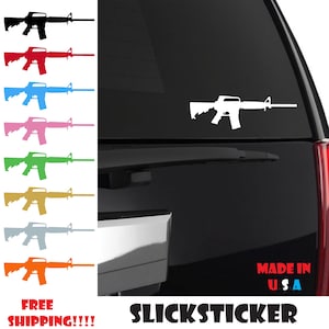 AR15 Rifle Sticker | M4 Rifle | M16 | .223 | 5.56 | Military | Gun | Militia | Rifle Sticker