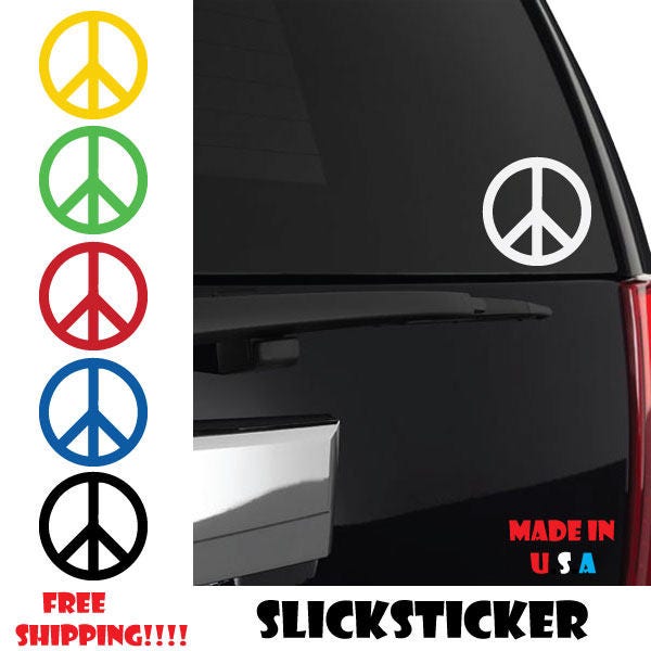 25 Centimeters Pacific Peace Sign Hippie Abstract Ornament Waterproof Vinyl Stickers Funny Decals Bumper Car Auto Computer Laptop Wall Window Glass Skateboard Snowboard 