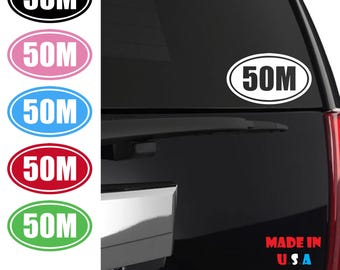 50 Mile Sticker | Ultra Runner | Marathon Decal | 50 Miles | 50 Mile Ultra | 50 Mile | Ultra Runner | Ultra Runner | Iron Man