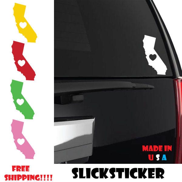 California State Love Vinyl car Window decal truck laptop graphic sticker