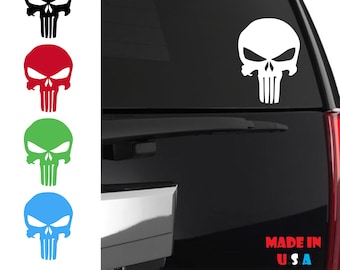 Punisher Skull Sticker | Comic | Villain | Superhero | Antihero | Comic Books | Cartoon | Skull | Biker sticker