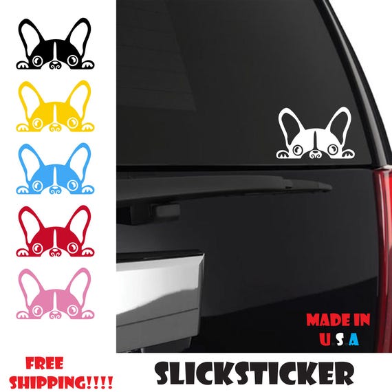 Peeking French Bulldog Sticker | French Bulldog | French Bulldog Decal | Frenchie Car Decal | French Bulldog Sticker | Frenchie Decal