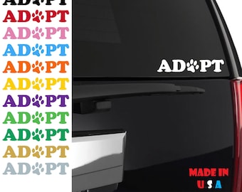 Adopt Paw Print Sticker | Paw Print | Pets | Adopt | Puppy | Rescue | Adoption | Rescue pet |