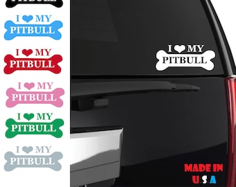 I Love My Pitbull Sticker | Bully Sticker | Pit Sticker | Pitbull Sticker