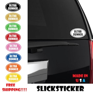 Ultra Runner Marathon Race Decal Sticker Runner Run 13.1 26.2 Runner