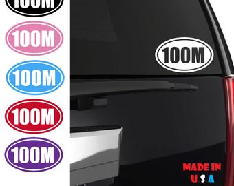 100 Mile Sticker | 100 mile run | 100m sticker | ultra running | ultra runner | ultra marathon