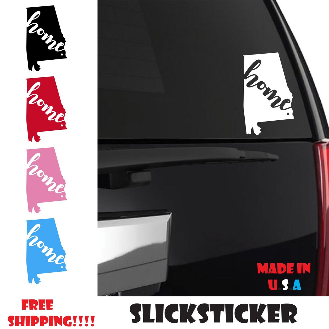 ALABAMA Home Sticker | AL Sticker | Alabama Sticker | AL State Sticker ...
