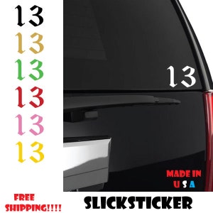 Lucky 13 sticker vinyl decal