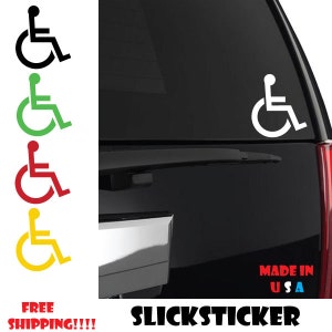 Handicap Sticker, Handicapped Symbol, Wheelchair, Disability, Accessories, Crutch, Decal, Cripple, Mobility, Electric Wheelchair, Autistic