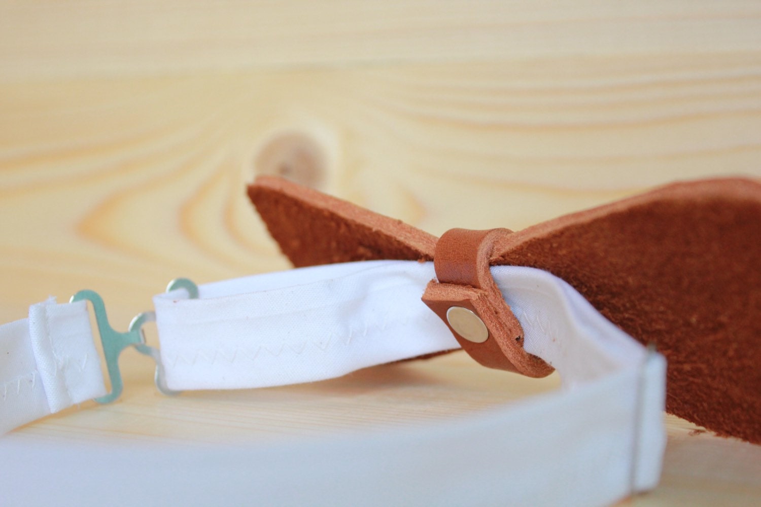 mens leather bow tie