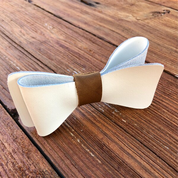mens leather bow tie