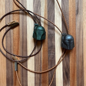 Custom Mandalorian or Boba Fett Bolo tie