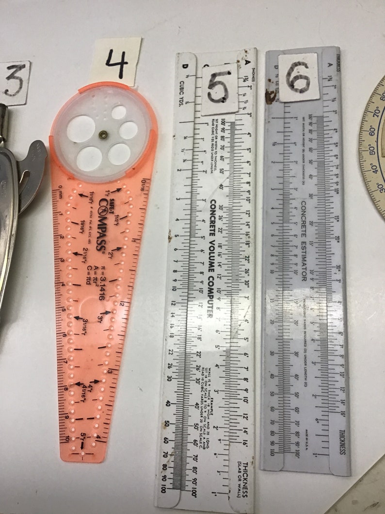 Protractors, Concrete Estimator, Etc. - Etsy