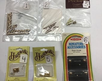Dollhouse Miniature Hardware, Apex Trim, and Stair Bracket