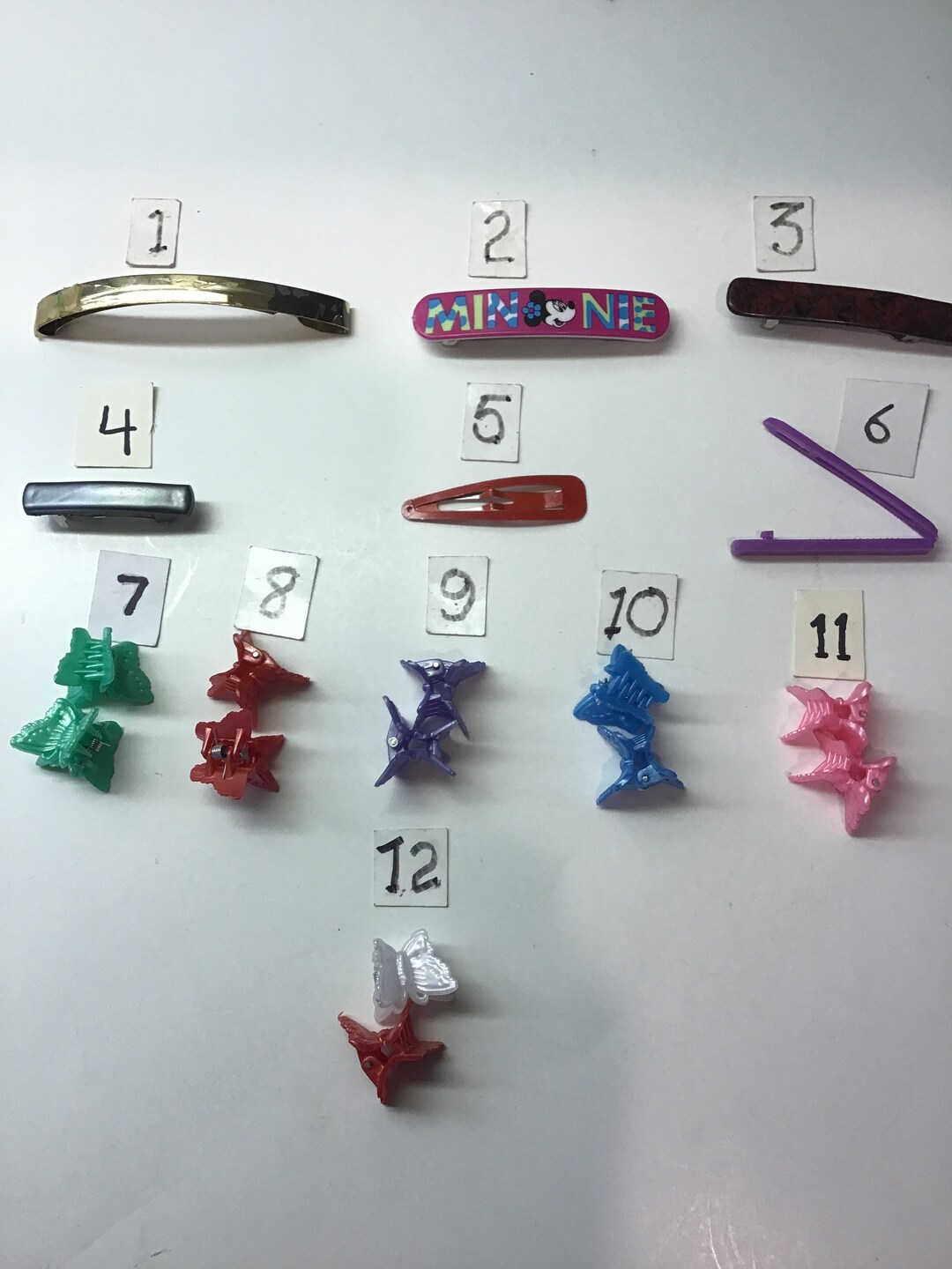 Hair Barrettes of Various Shapes and Sizes and Butterfly Clips Etsy