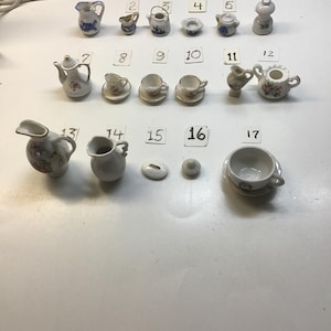 Dollhouse Miniature Coffee and Tea Sets