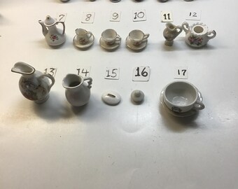 Dollhouse Miniature Coffee and Tea Sets