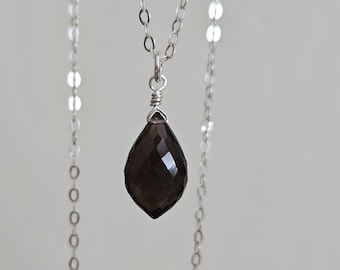 Smoky Quartz Pendant in Sterling Silver