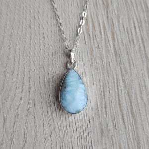 Sterling Silver Larimar Pendant Necklace