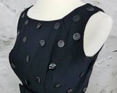 Vintage 60 39 s Sleeveless Black Rayon Sequined Evening Gown - 1960 39 s Hepburn Style Black Gown - Little Black Gown - Vintage Black Gown - Dress