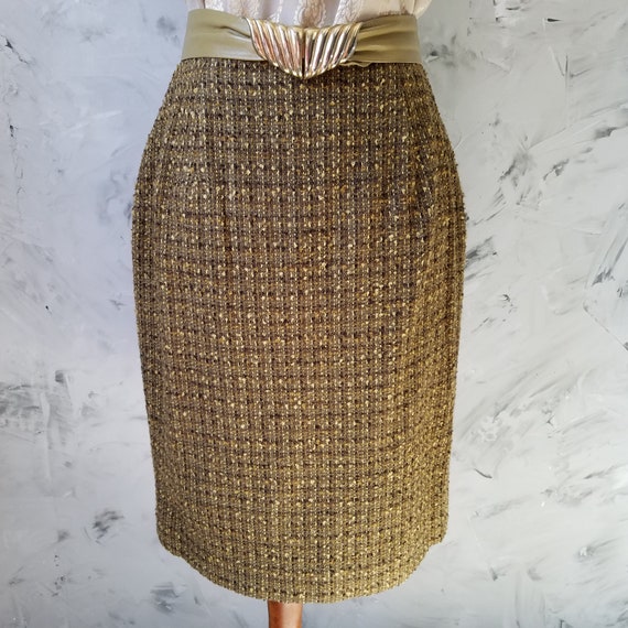 JONES NEW YORK Golden Brown Pencil Skirt - Vintag… - image 7