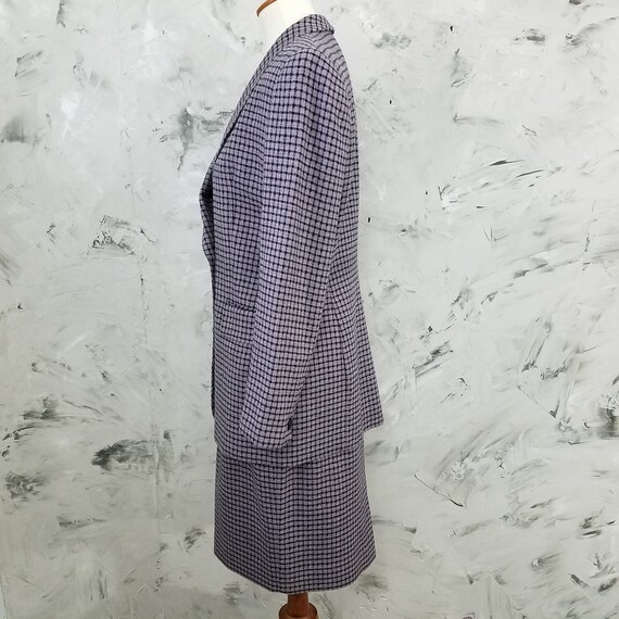 JONES NEW YORK Lavender & Black Plaid Skirt Suit … - image 4