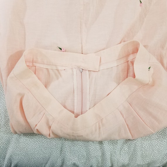 VINTAGE Powder Pink Hand Tailored Maxi Skirt - Vi… - image 6