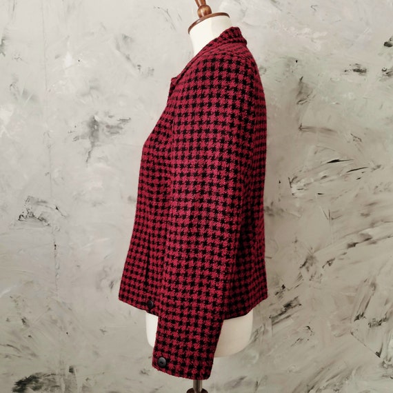 Norton McNaughton Red & Black Checked Blazer - Mi… - image 6