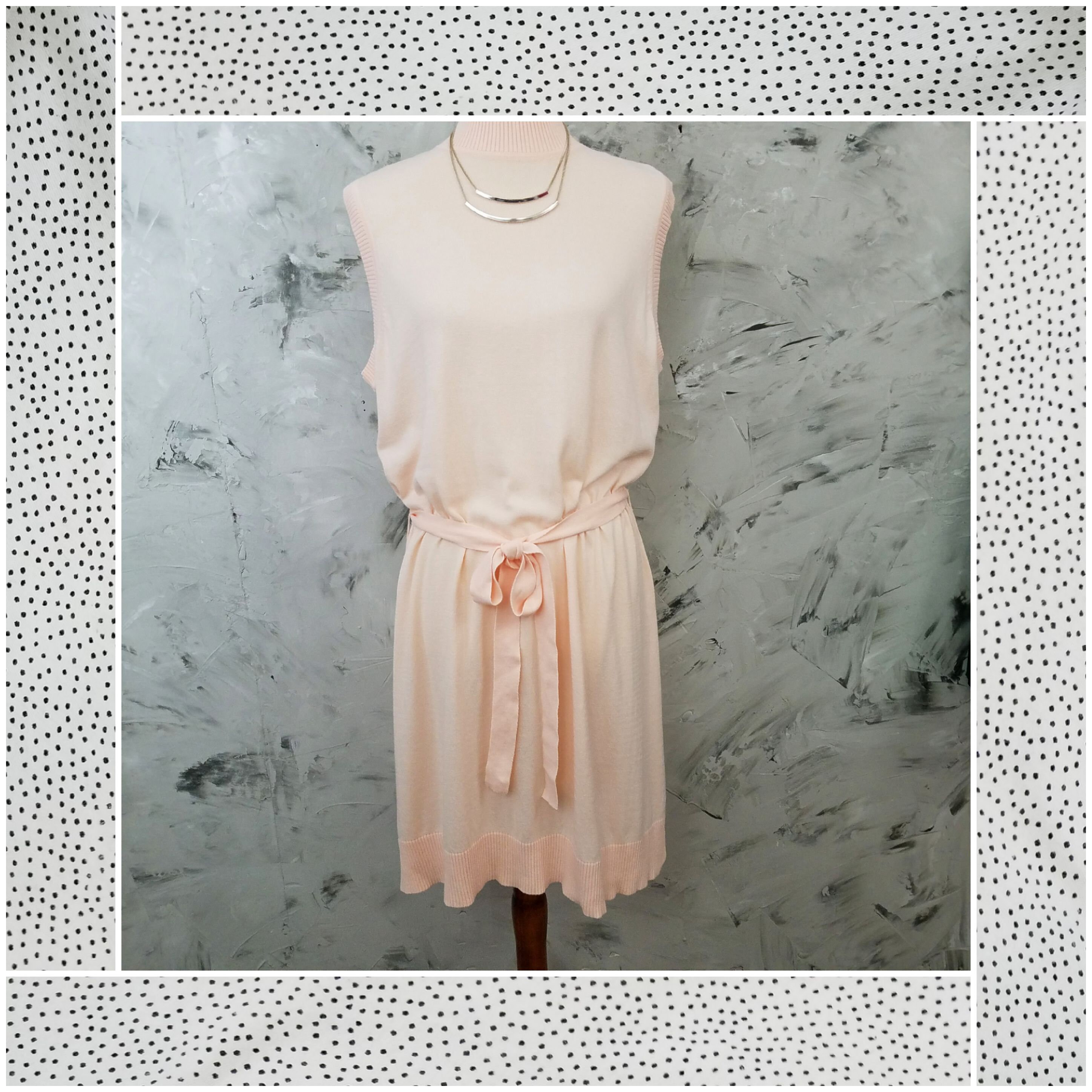 peach sweater dress