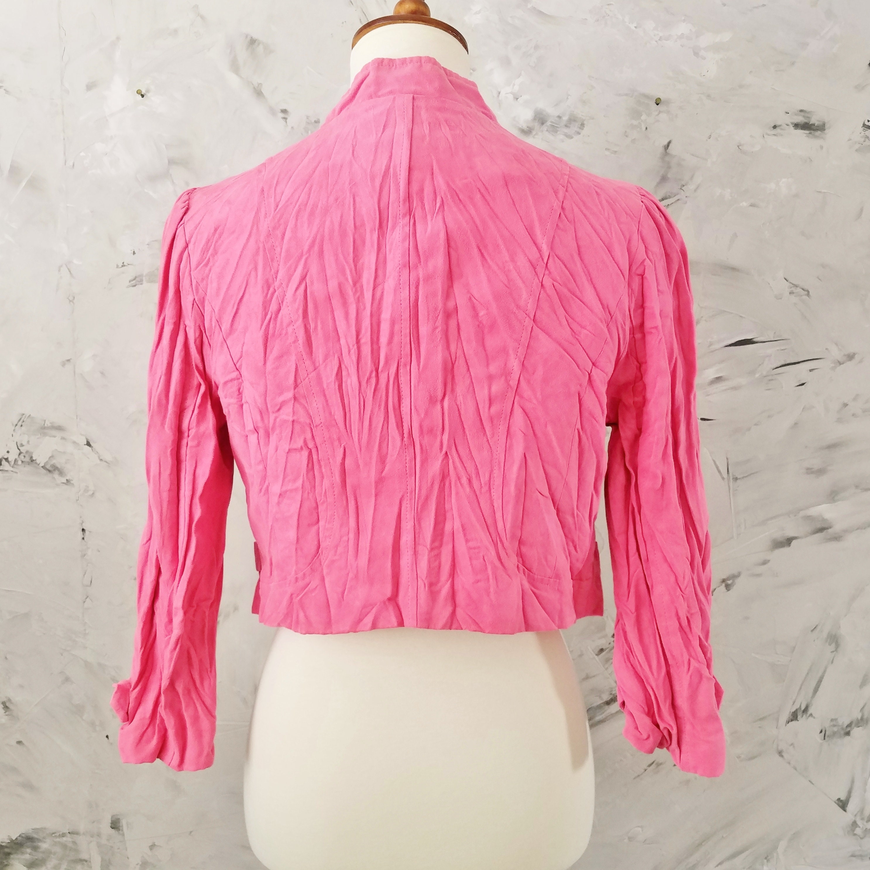 XOXO Brand Hot Pink Bolero Jacket Vintage Pink Evening Etsy