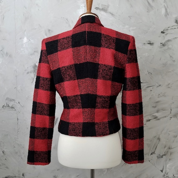 LAUNDRY 80's Red & Black Jacket - Aviator Jacket … - image 3