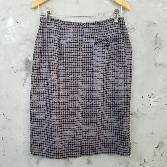 JONES NEW YORK Lavender & Black Plaid Skirt Suit … - image 7