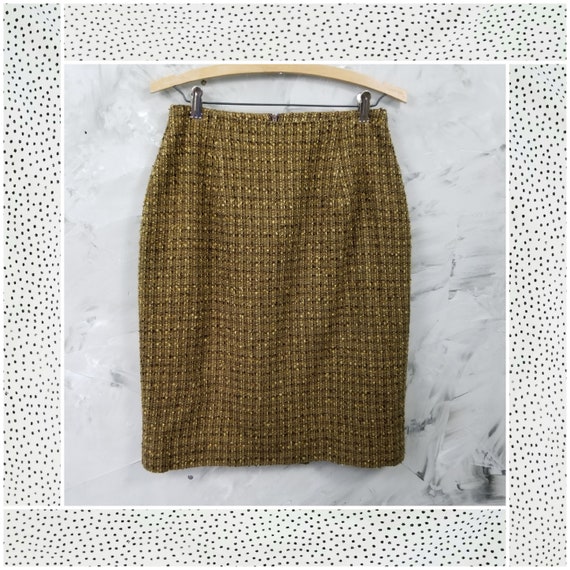 JONES NEW YORK Golden Brown Pencil Skirt - Vintag… - image 1