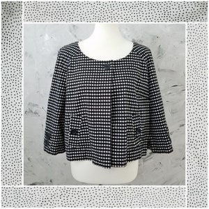 Vintage LOFT Black & White Crossover Jacket - Size Large