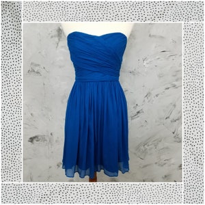 J. CREW Electric Blue Cocktail Dress / Prom Dress - Cute Blue Evening Dress - Vintage 90&#39;s Cocktail Dress - Sweet Blue Prom Dress -  Dress