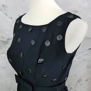 Vintage 60er Jahre Ärmelloses Schwarzes Abendkleid mit Pailletten - Kleines Schwarzes Kleid - Hepburn Style 1960er Jahre